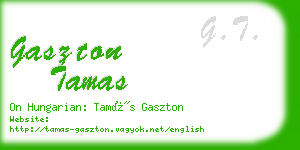 gaszton tamas business card